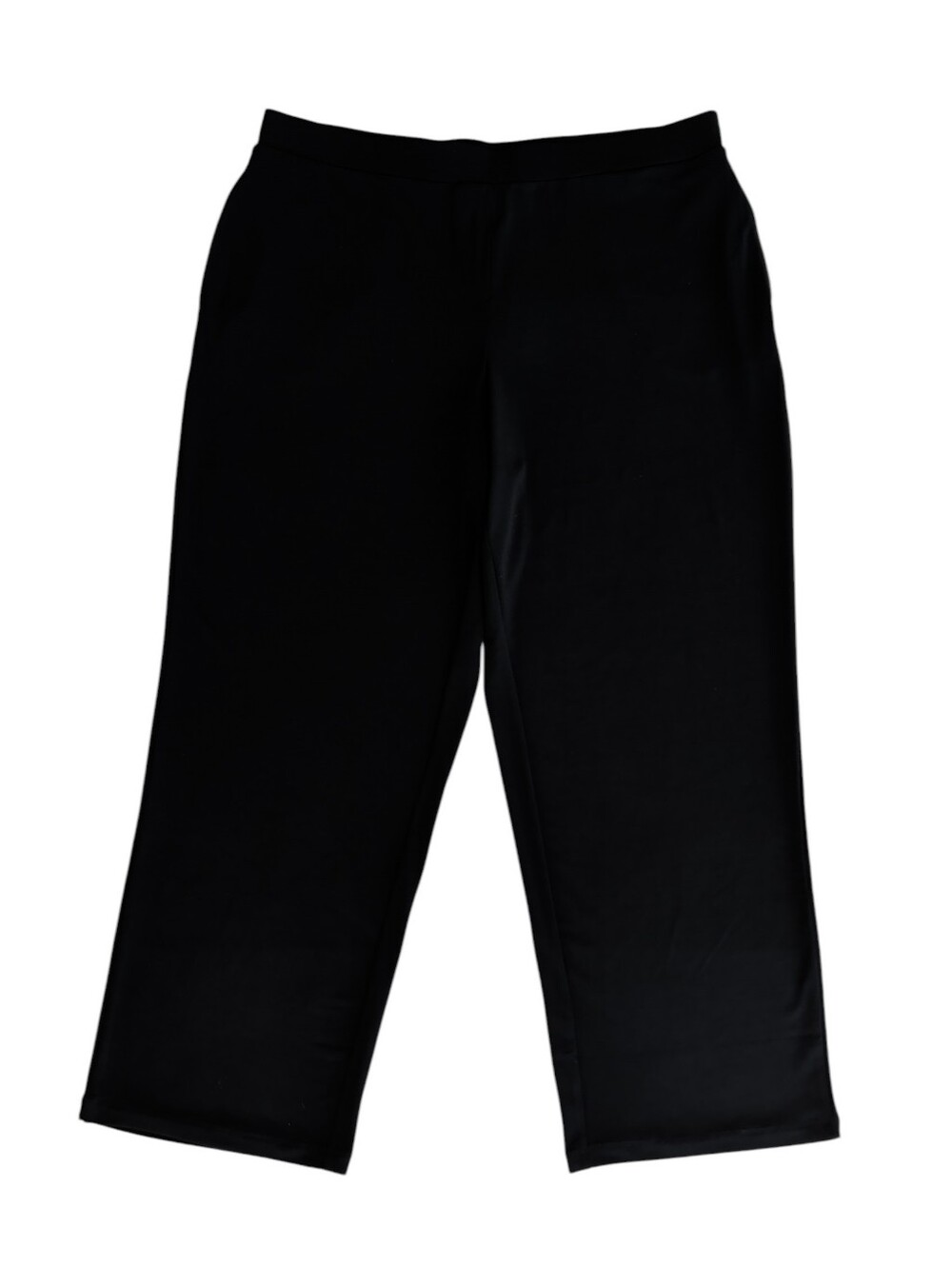Susan Graver High Rise Pull-On Travel Pants with Pockets LP Black Petite Large